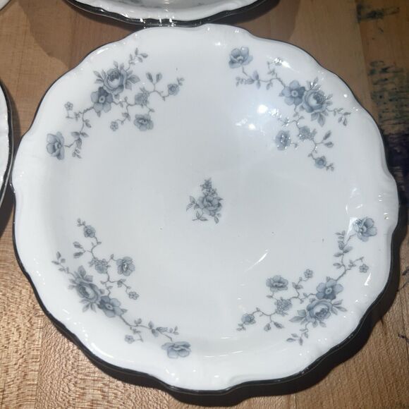 6 Johann Haviland BLUE GARLAND 5" FRUIT Berry SAUCE Dessert BOWLS Bavaria EXC!!! - Picture 6 of 9